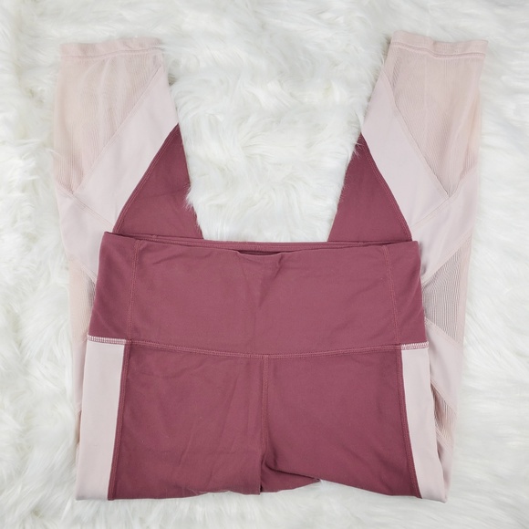 NWOT Athleta Pink Exhale Capri Leggings - Picture 2 of 6